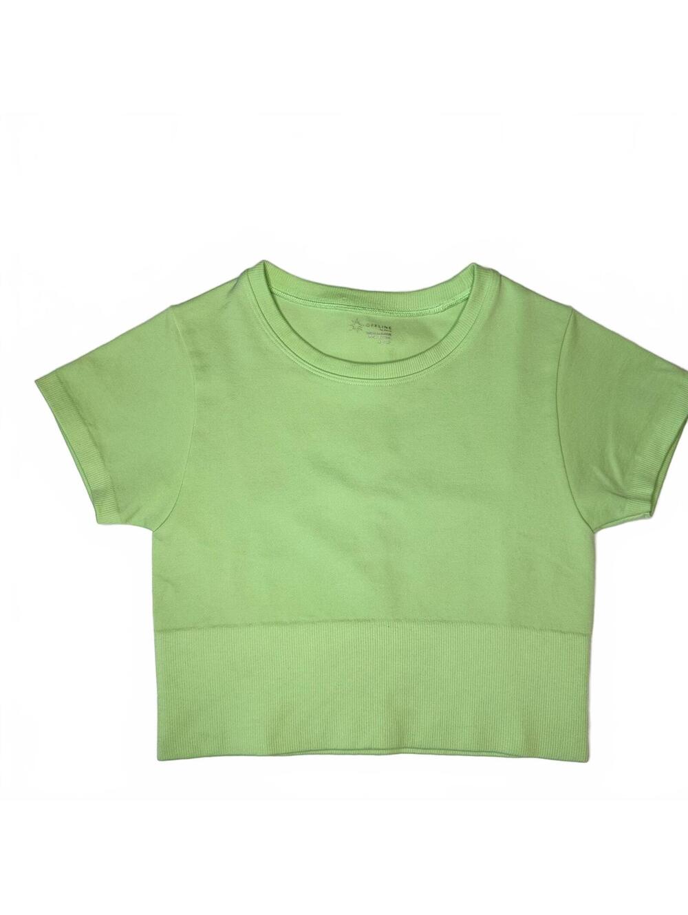 Aerie Offline Green XS Baby Tee
